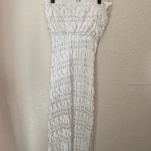 White lace maxi dress